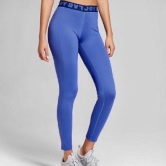 Joy Lab‎ performance leggings yoga pants midrise Womens Sz S dazzling royal blue - Picture 1 of 8